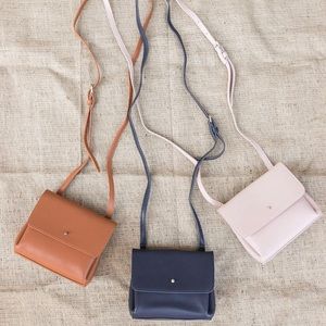 Navy blue vegan ethical Samara The Classic purse